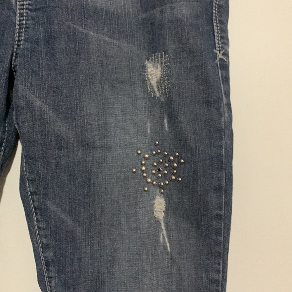 GUESS Y2K Studded Low Rise Straight Leg Jeans Size 31 - Picture 3 of 11